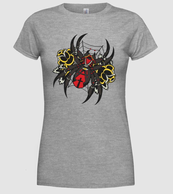 Păianjen model gri pe tricou