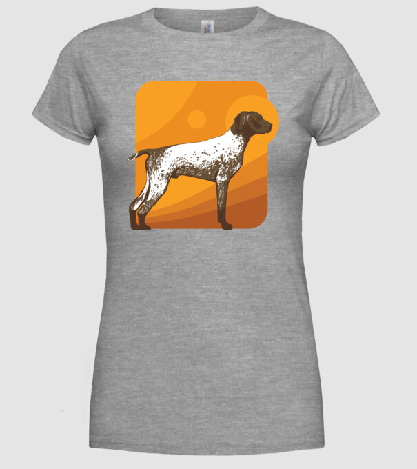 Pointer cu părul scurt model gri pe tricou
