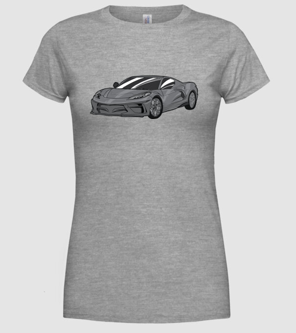 Mașină sport model gri pe tricou
