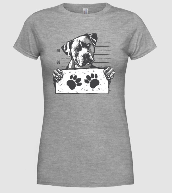 Staffordshire Terrier Închisoare model gri pe tricou