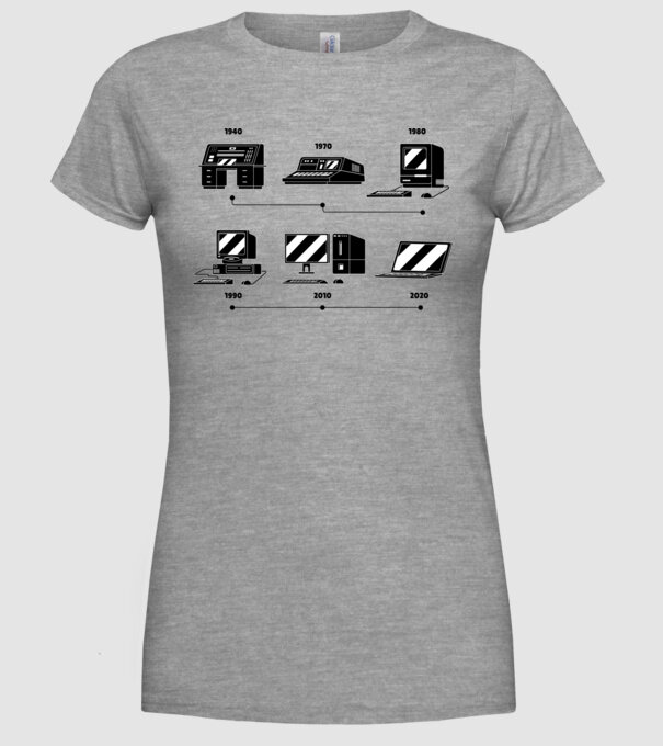 Evoluție Computer model gri pe tricou
