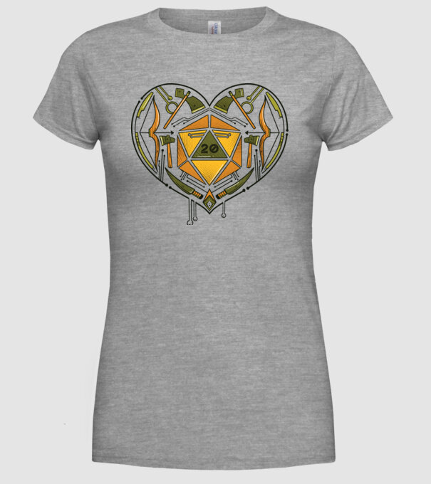 Joc de rol Dragoste model gri pe tricou