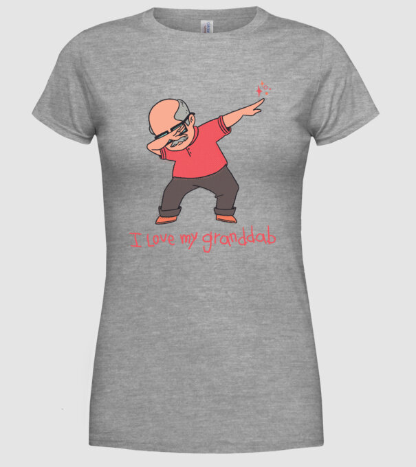 Îl iubesc pe bunicul meu model gri pe tricou
