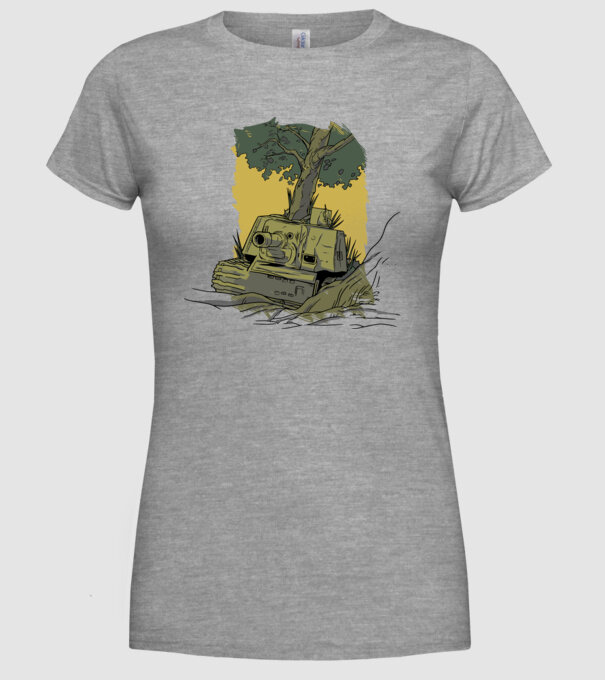 Tanc Copac model gri pe tricou