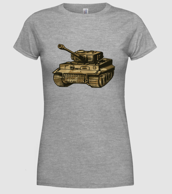 Tanc Mașină de luptă model gri pe tricou