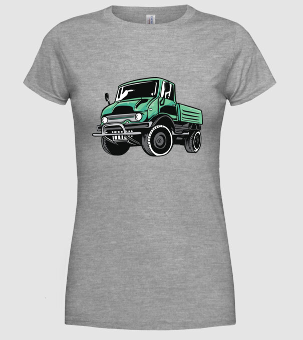 Camion model gri pe tricou
