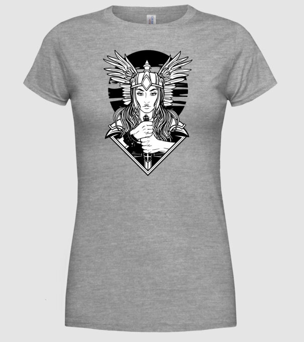 Zeița Valkyrie model gri pe tricou