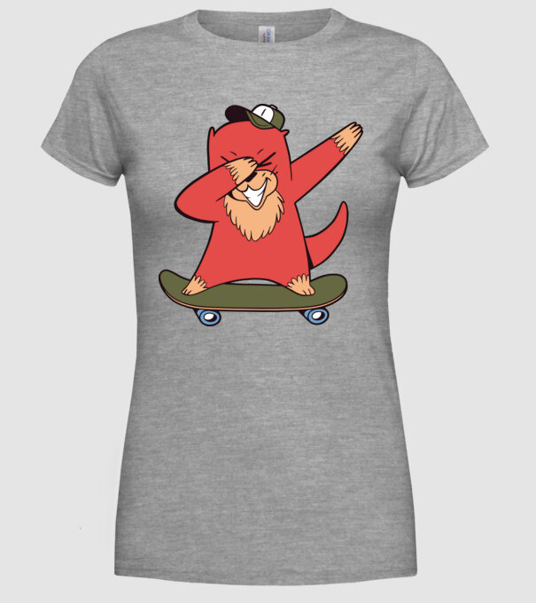 Vidră DAB model gri pe tricou