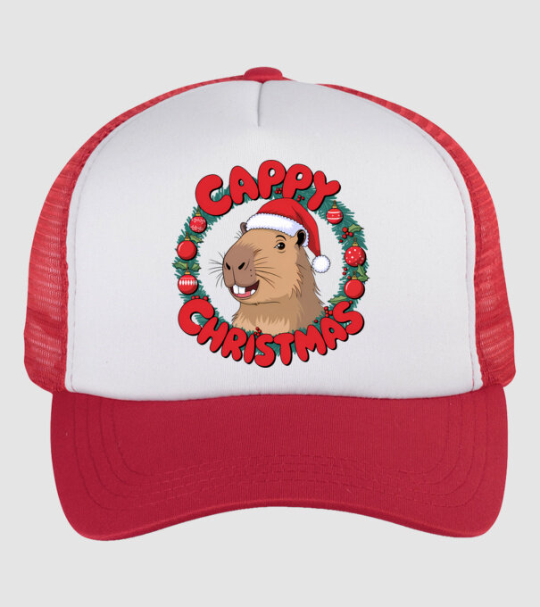 Cappy Christmas 1 model alb/roșu pe tricou
