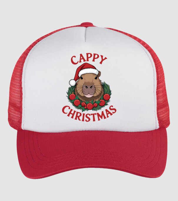 Cappy Christmas 2 model alb/roșu pe tricou