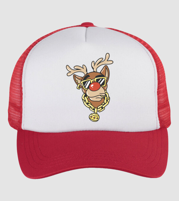 Gangster Reindeer model alb/roșu pe tricou