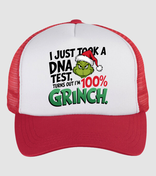 Grinch DNA test model alb/roșu pe tricou