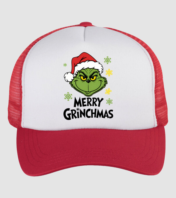 Merry Grinchmas Alb model alb/roșu pe tricou