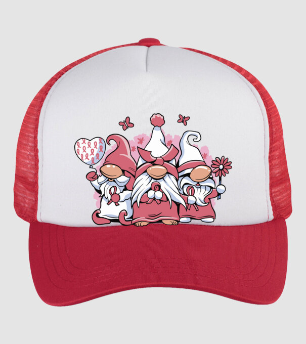 Pink christmas Gnomes model alb/roșu pe tricou