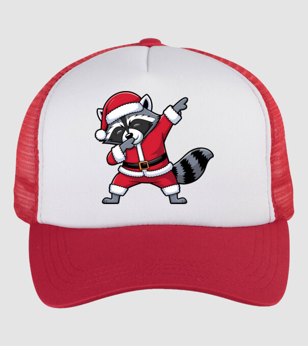 Raton Dab Xmas model alb/roșu pe tricou
