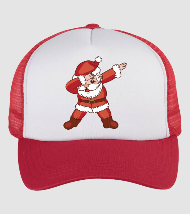 Santa Dab model alb/roșu pe tricou