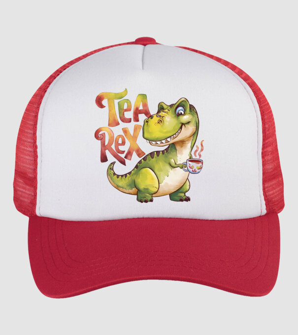 Tea Rex model alb/roșu pe tricou