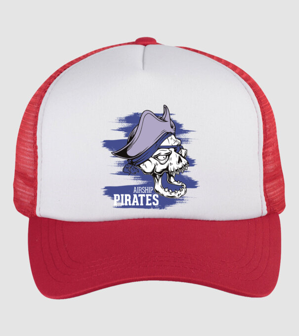 Airship Pirates 2 - Pirat model alb/roșu pe tricou