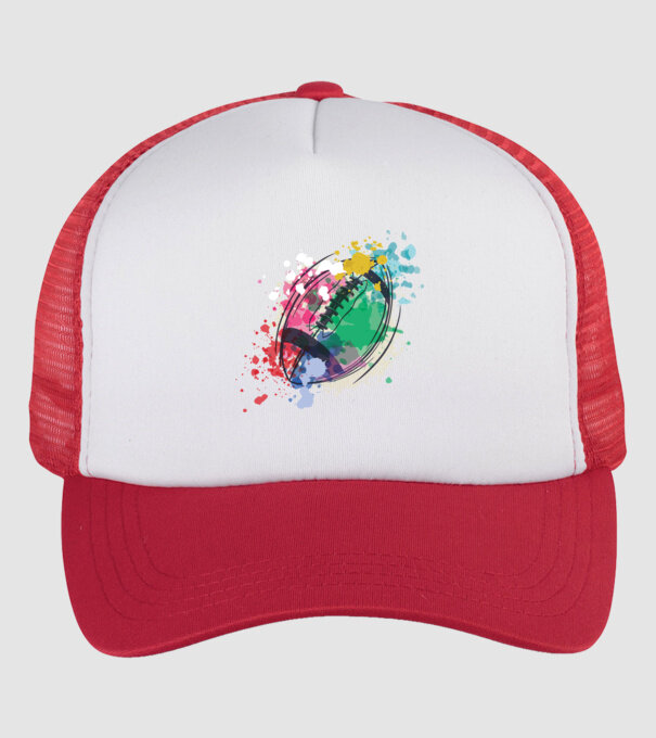 Fotbal american Acuarelă model alb/roșu pe tricou