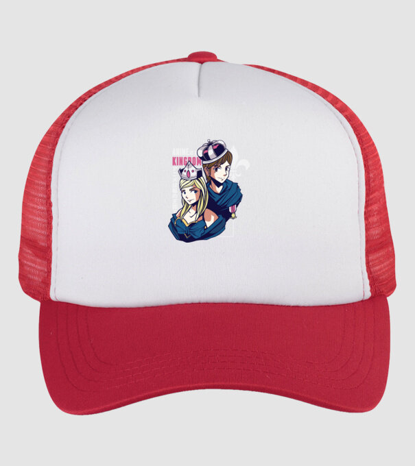 Anime este Regatul meu model alb/roșu pe tricou
