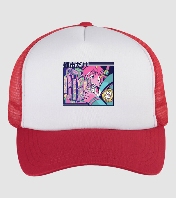 Anime Țigaretă model alb/roșu pe tricou