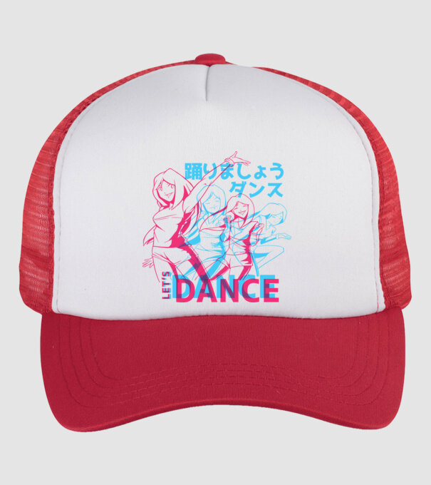 Anime Dance model alb/roșu pe tricou