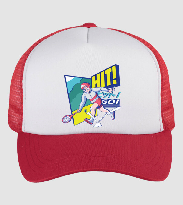 Anime Jucător de tenis băiat model alb/roșu pe tricou
