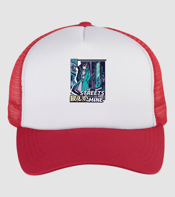 Anime Vaporwave benzi desenate model alb/roșu pe tricou