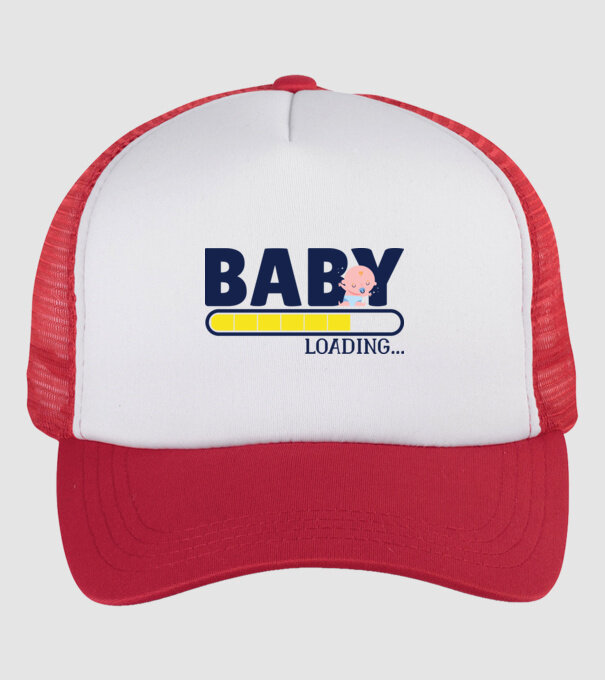 Baby is loading - tricou amuzant pentru mămici model alb/roșu pe tricou