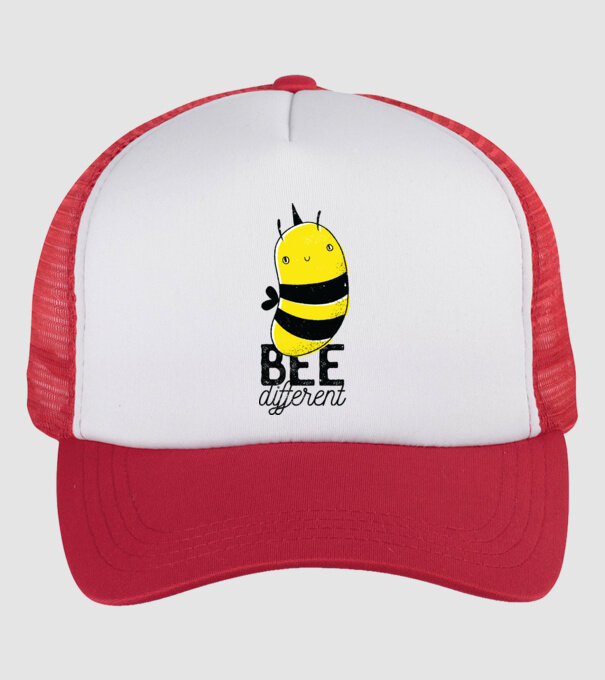 Bee different tricou albinuță model alb/roșu pe tricou