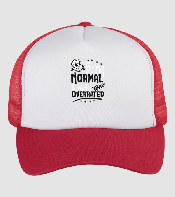 Being Normal is Vastly Overrated model alb/roșu pe tricou