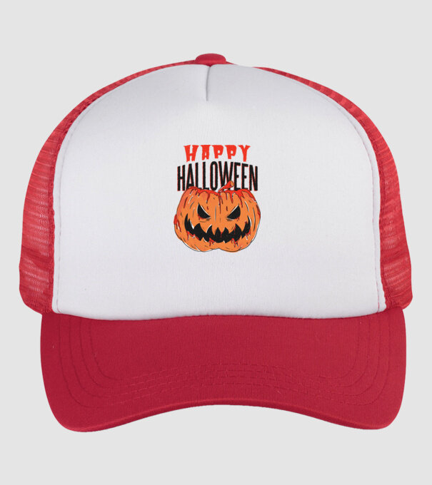 Happy Halloween Pumpkin model alb/roșu pe tricou
