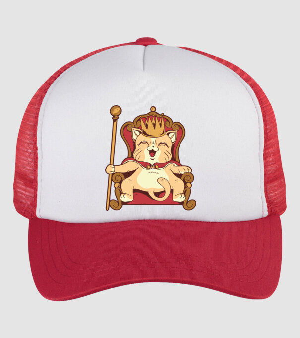 Cat King Pisică rege model alb/roșu pe tricou