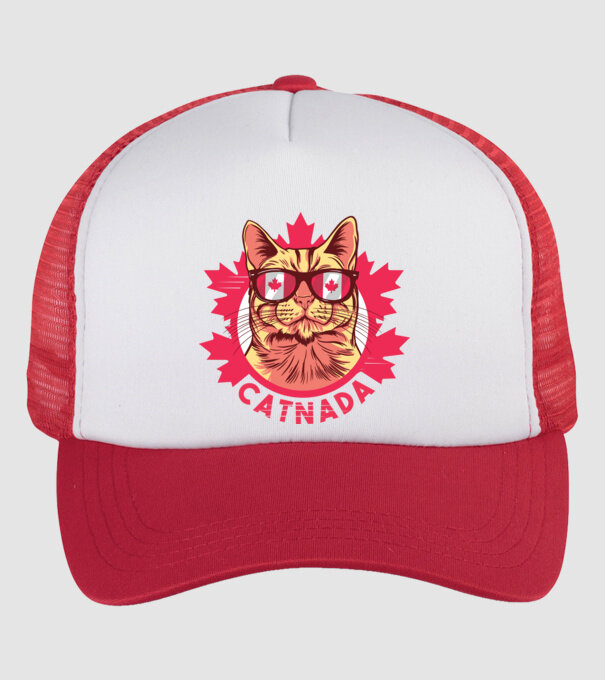 Catnada model alb/roșu pe tricou