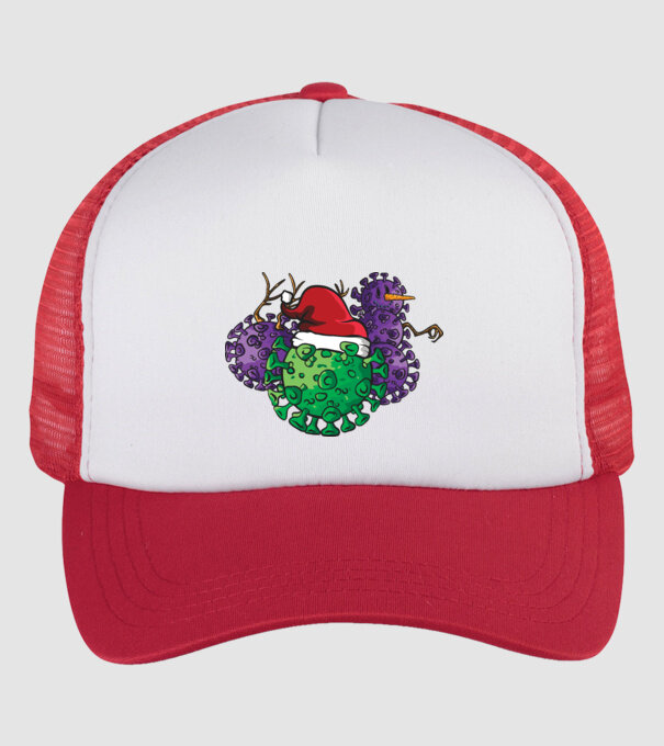 Christmas Covid model alb/roșu pe tricou