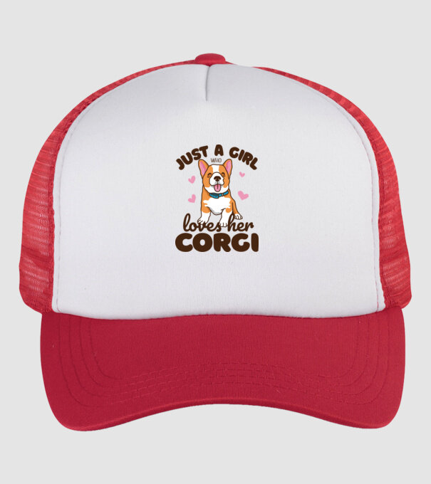 Doar o fată care iubește Corgiul său model alb/roșu pe tricou