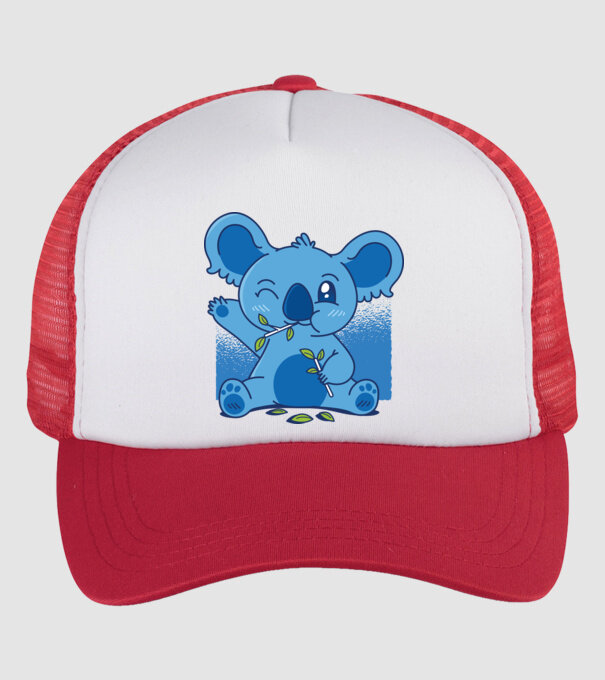 Koala drăguț model alb/roșu pe tricou
