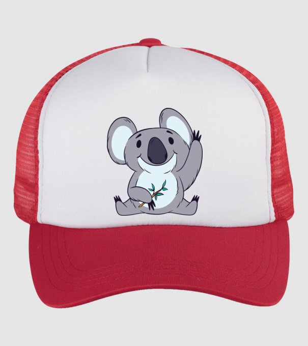 Koala drăguț model alb/roșu pe tricou