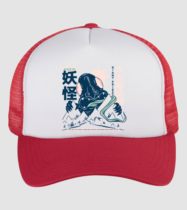 Daidarabotchi Yokai Anime model alb/roșu pe tricou