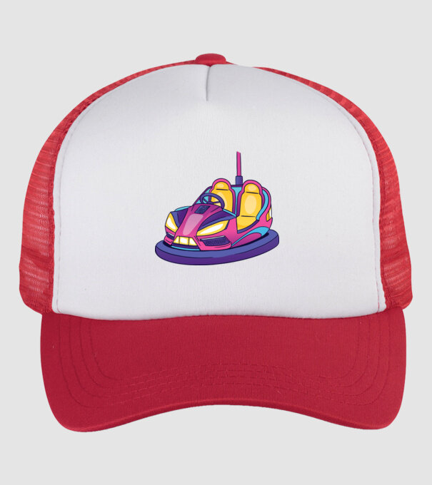 Dodgem model alb/roșu pe tricou