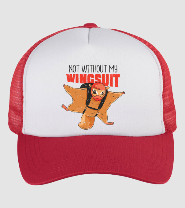 Veveriță cu parașută tricou amuzant model alb/roșu pe tricou