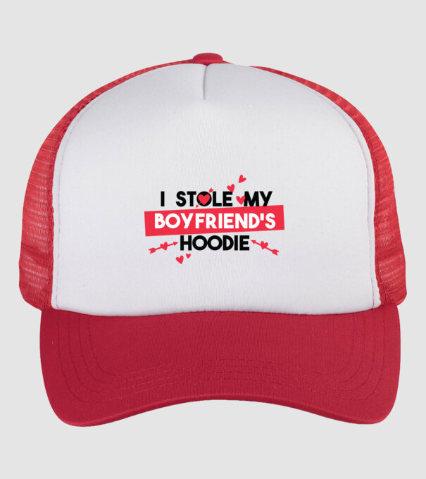 'Am furat puloverul prietenului meu pulover amuzant pentru Valentine''s Day' model alb/roșu pe tricou
