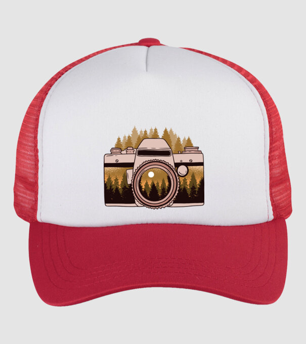 Natură Fotograf tricou fotograf model alb/roșu pe tricou