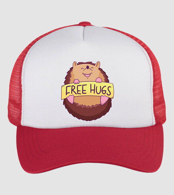 Free Hugs Arici model alb/roșu pe tricou
