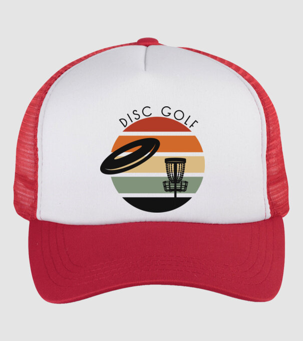 Frizbi Golf model alb/roșu pe tricou
