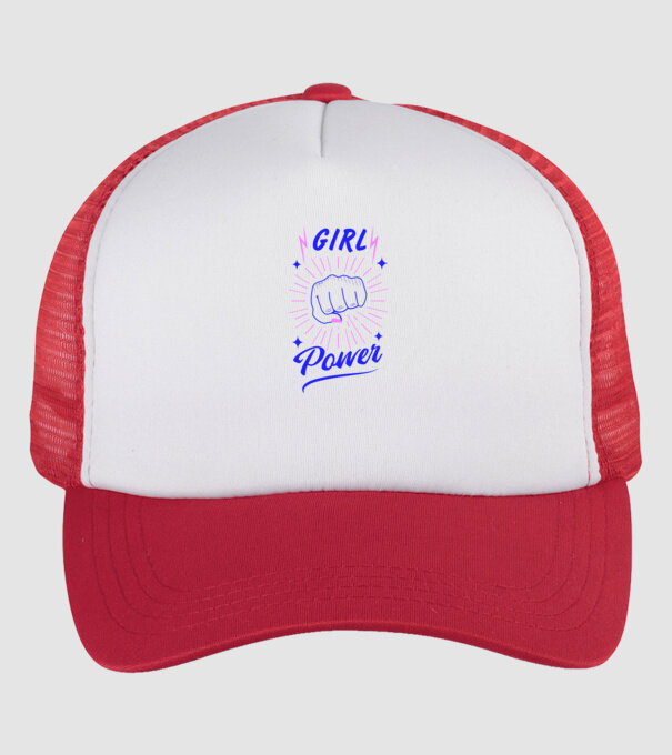Girl Power Ziua Femeii model alb/roșu pe tricou