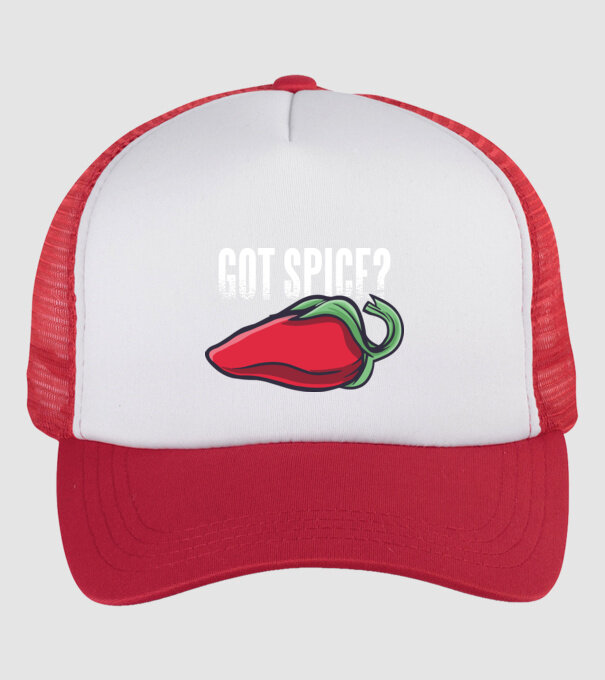 Got Spice ardei model alb/roșu pe tricou