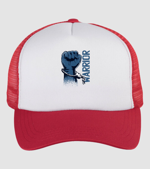 Pumn războinic model alb/roșu pe tricou