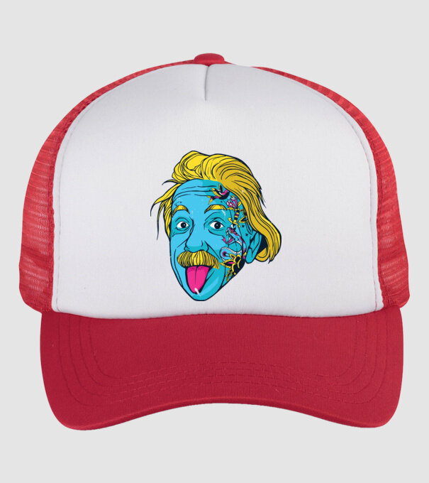 Hippy Albert Einstein model alb/roșu pe tricou