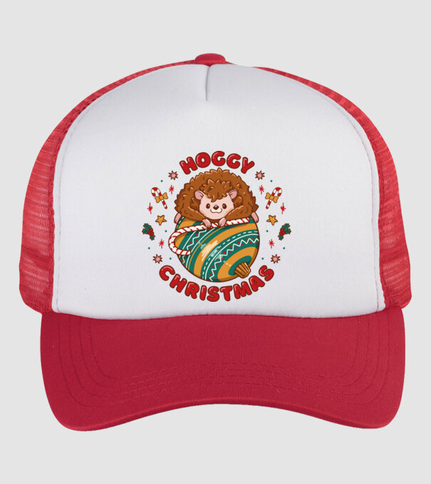 Hoggy Christmas Crăciun cu Arici model alb/roșu pe tricou